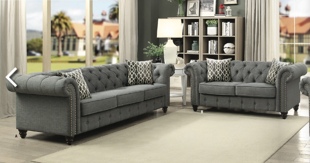 2pcs leather sofa set